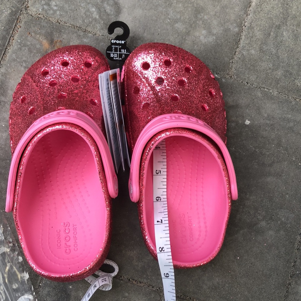 Crocs Kids Baya Glitter Clogs Pink-New - Picture 10 of 11